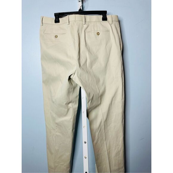 Banana Republic Tailored Slim Fit ITALIAN STRETCH CHINO Off White 36 by 30 - Picture 5 of 6